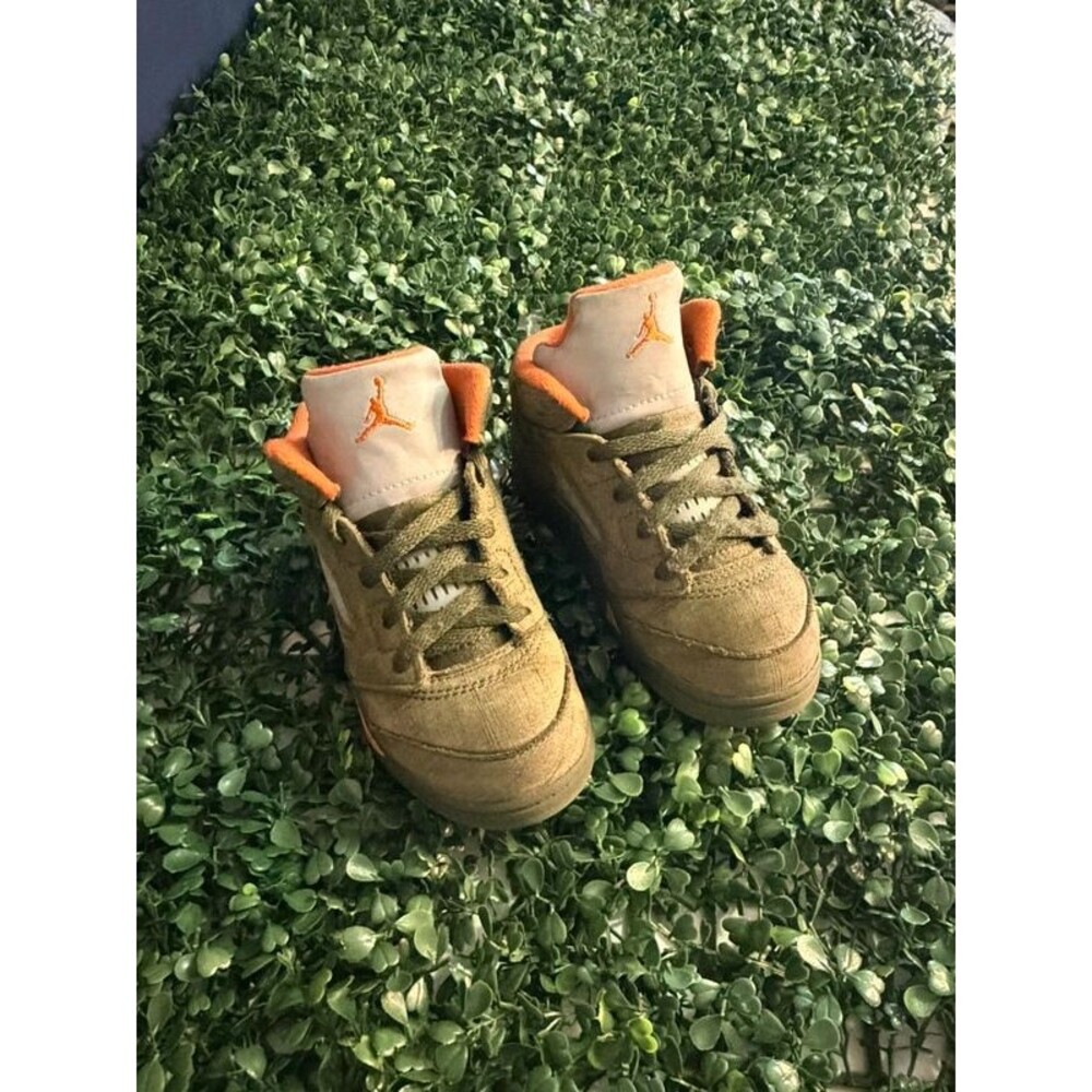 Nike Air Jordan 5 Retro TD Olive 2024 Toddler 9C Rare Sneaker fall colors